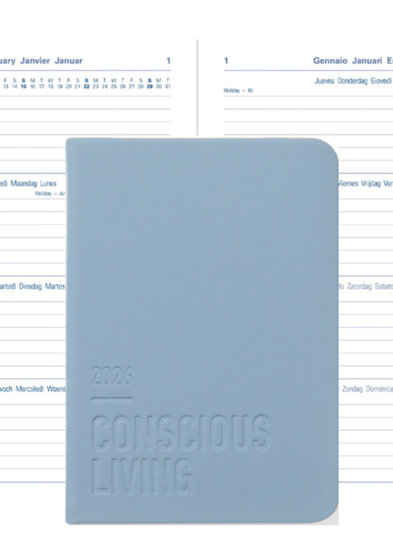 Filofax Concious A6 Ocean, 7 Tage auf 2 Seiten