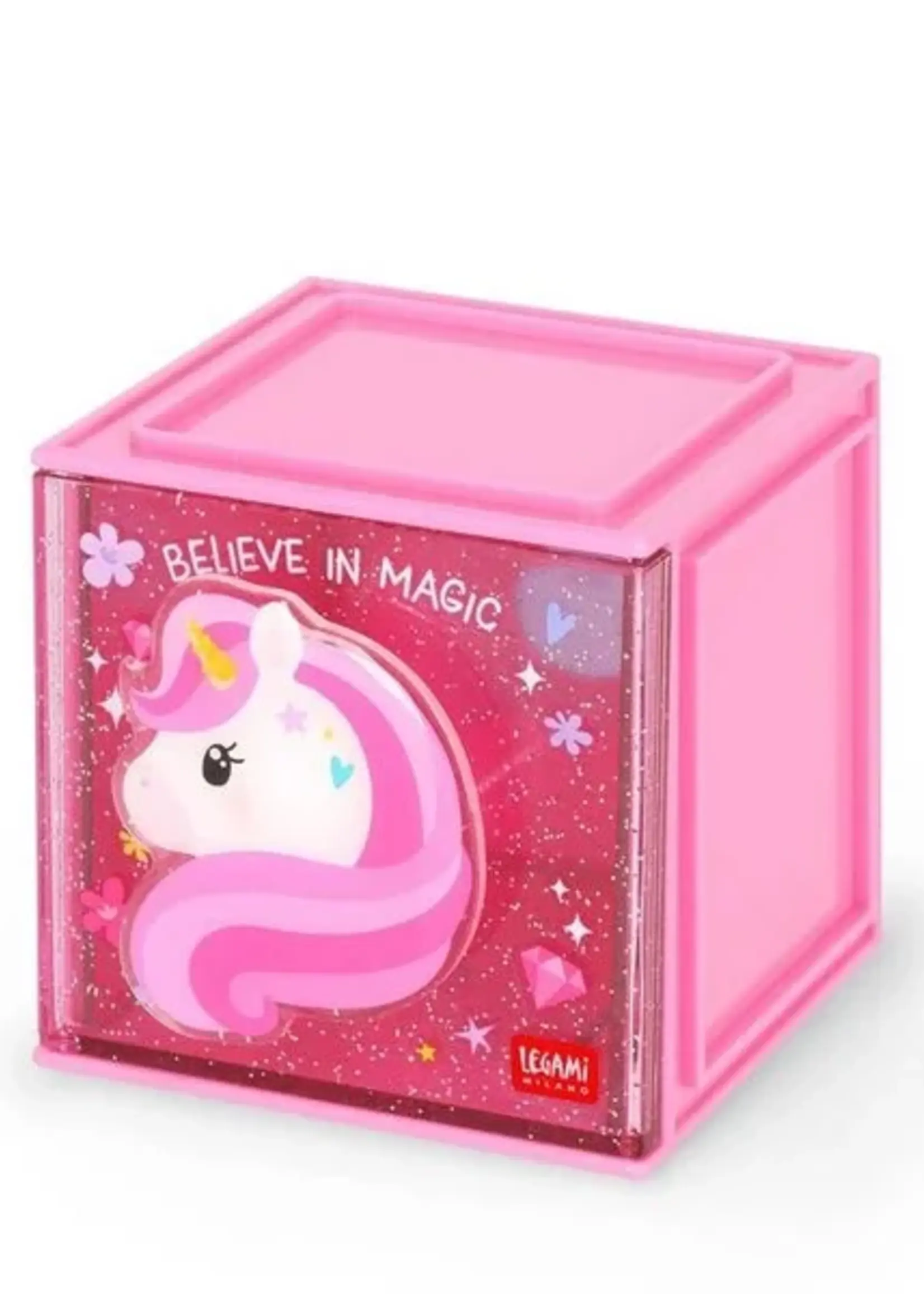 LEGAMI Schreibtischbox - Cutie Cube - Einhorn