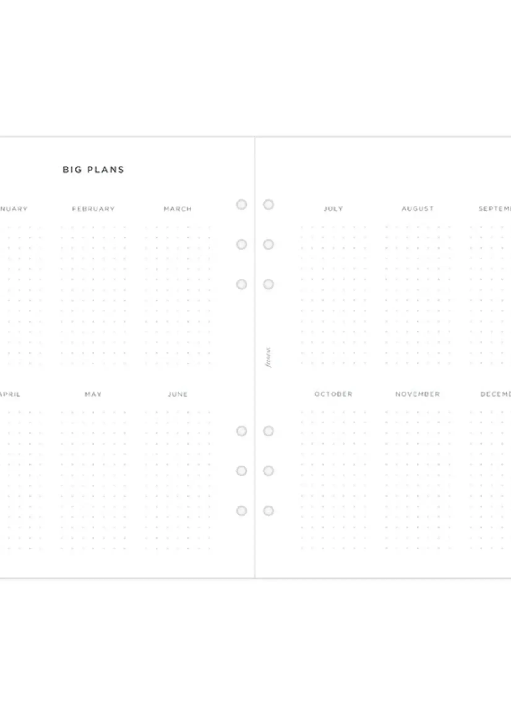 Filofax Minimal Kalender 1 Woche / 2 Seiten vertikal A5 2026