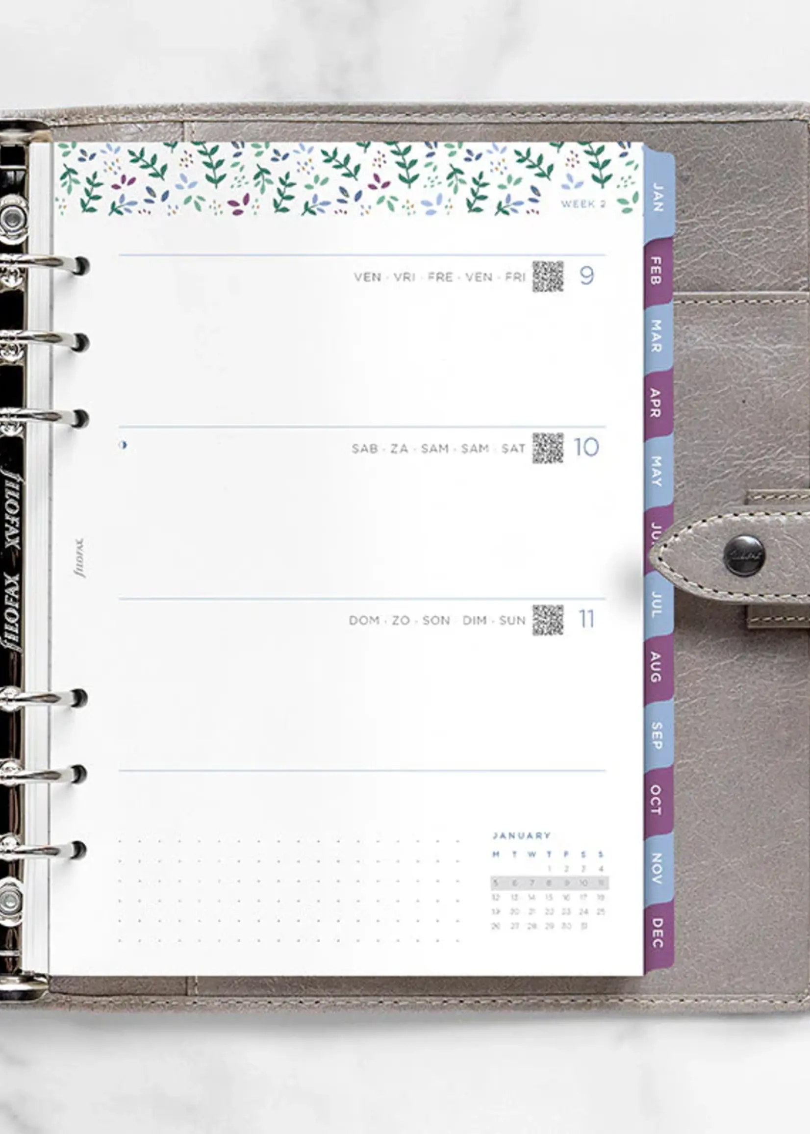 Filofax Garden Kalender 1 Woche / 2 Seiten A5 2026