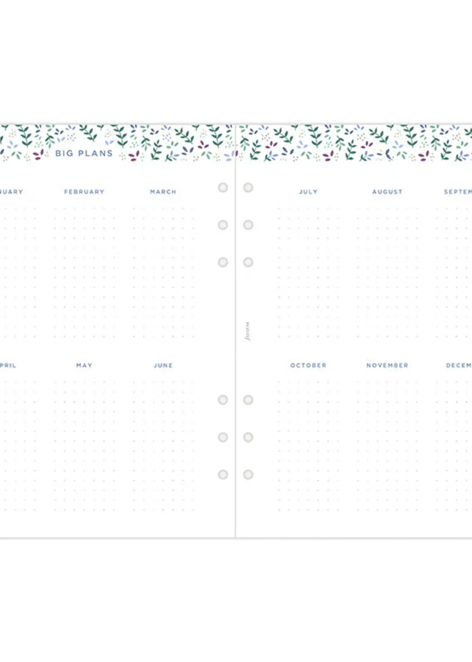 Filofax Garden Kalender 1 Woche / 2 Seiten A5 2026