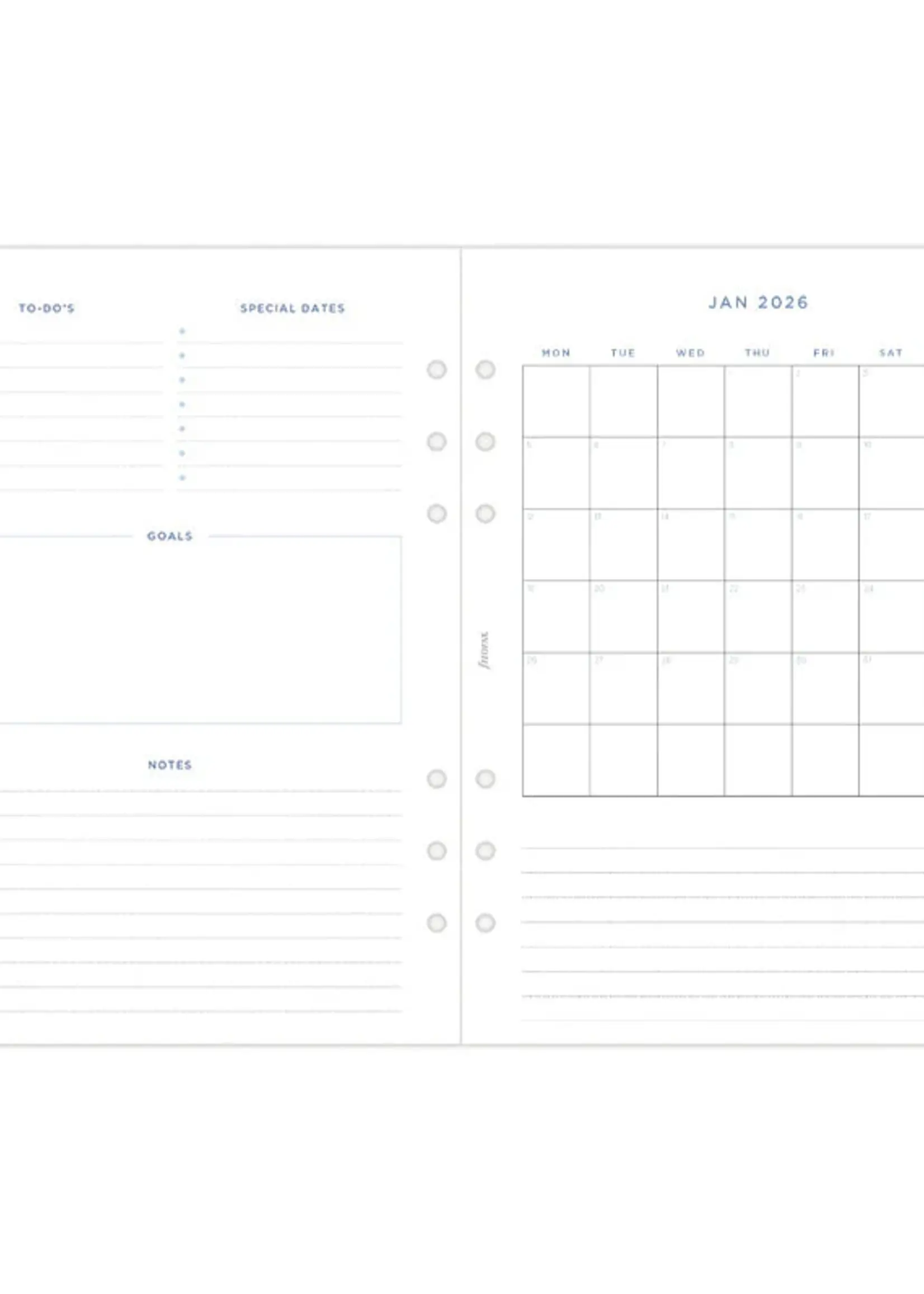 Filofax Garden Kalender 1 Woche / 2 Seiten A5 2026