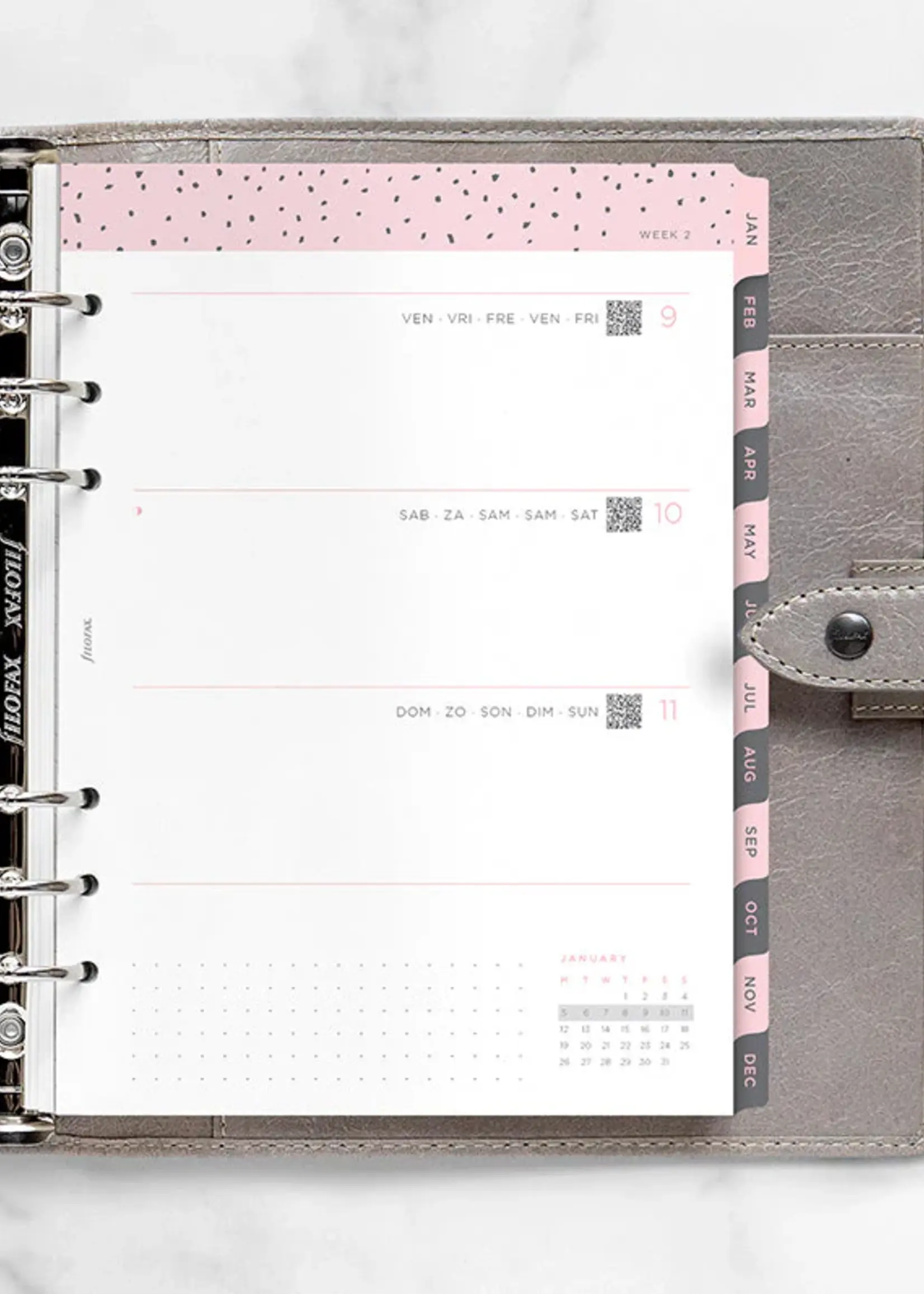 Filofax Confetti Kalender 1 Woche / 2 Seiten A5 2026