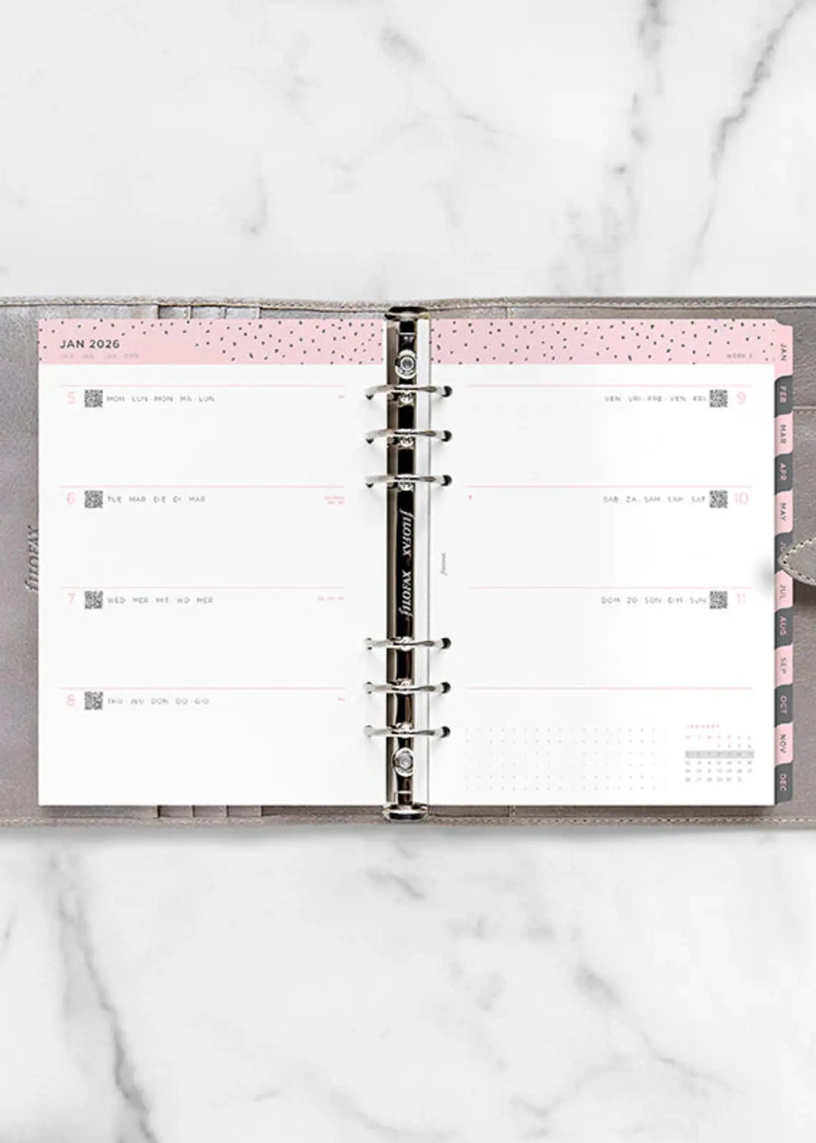 Filofax Confetti Kalender 1 Woche / 2 Seiten A5 2026