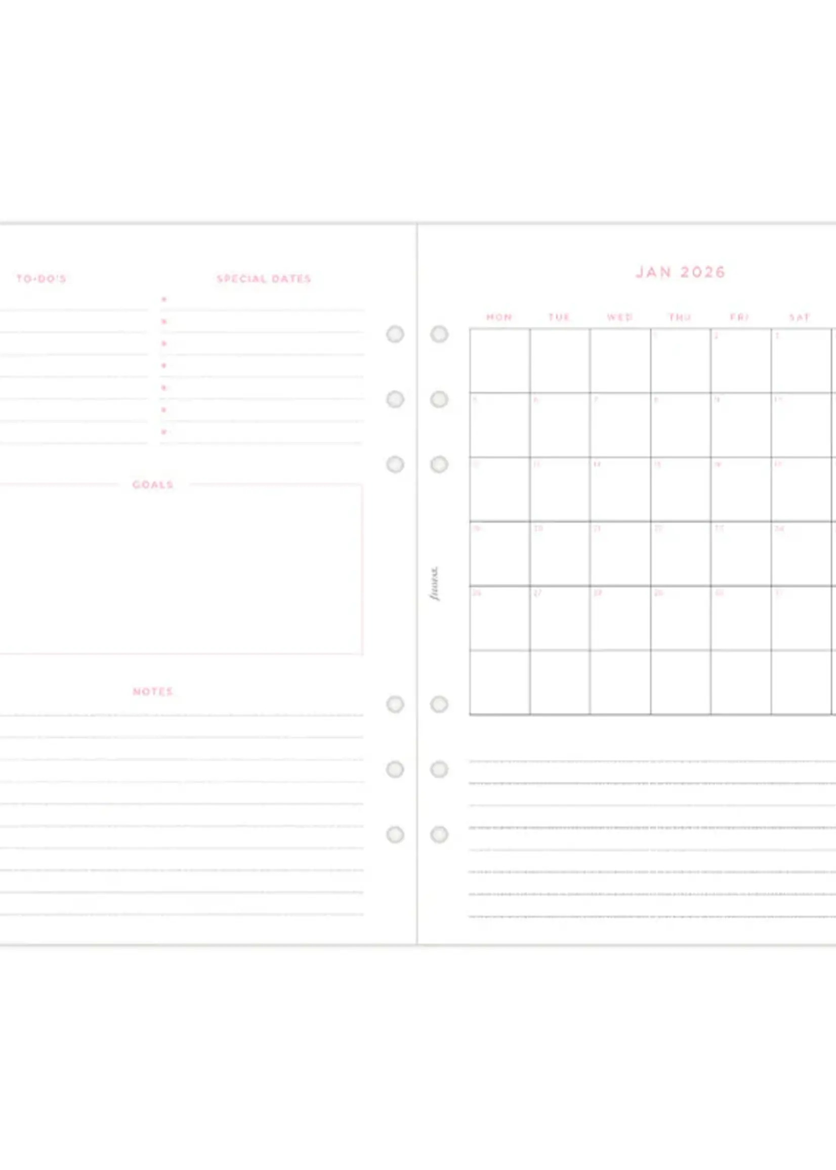 Filofax Confetti Kalender 1 Woche / 2 Seiten A5 2026