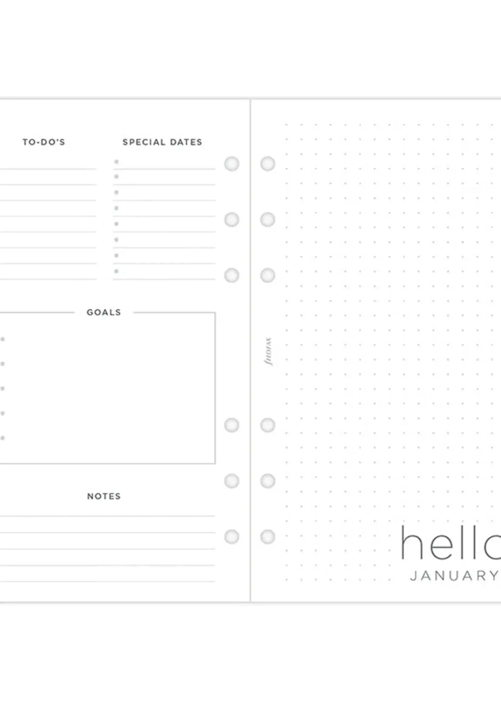 Filofax Minimal Kalender 1 Woche / 2 Seiten Personal 2026