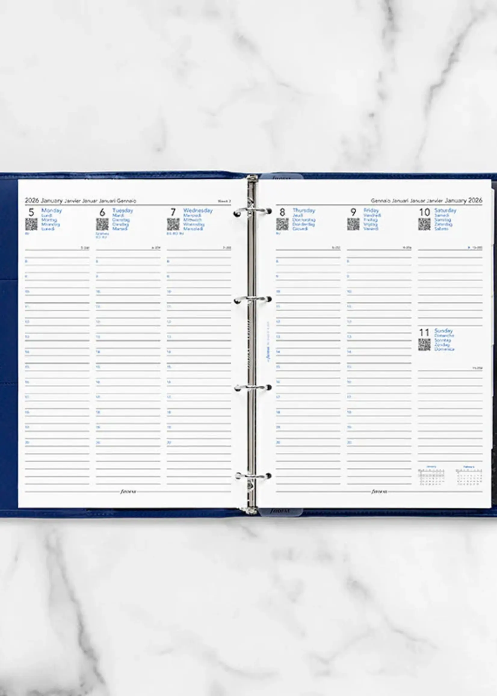 Filofax 1 Woche / 2 Seiten multilingual A4 2026