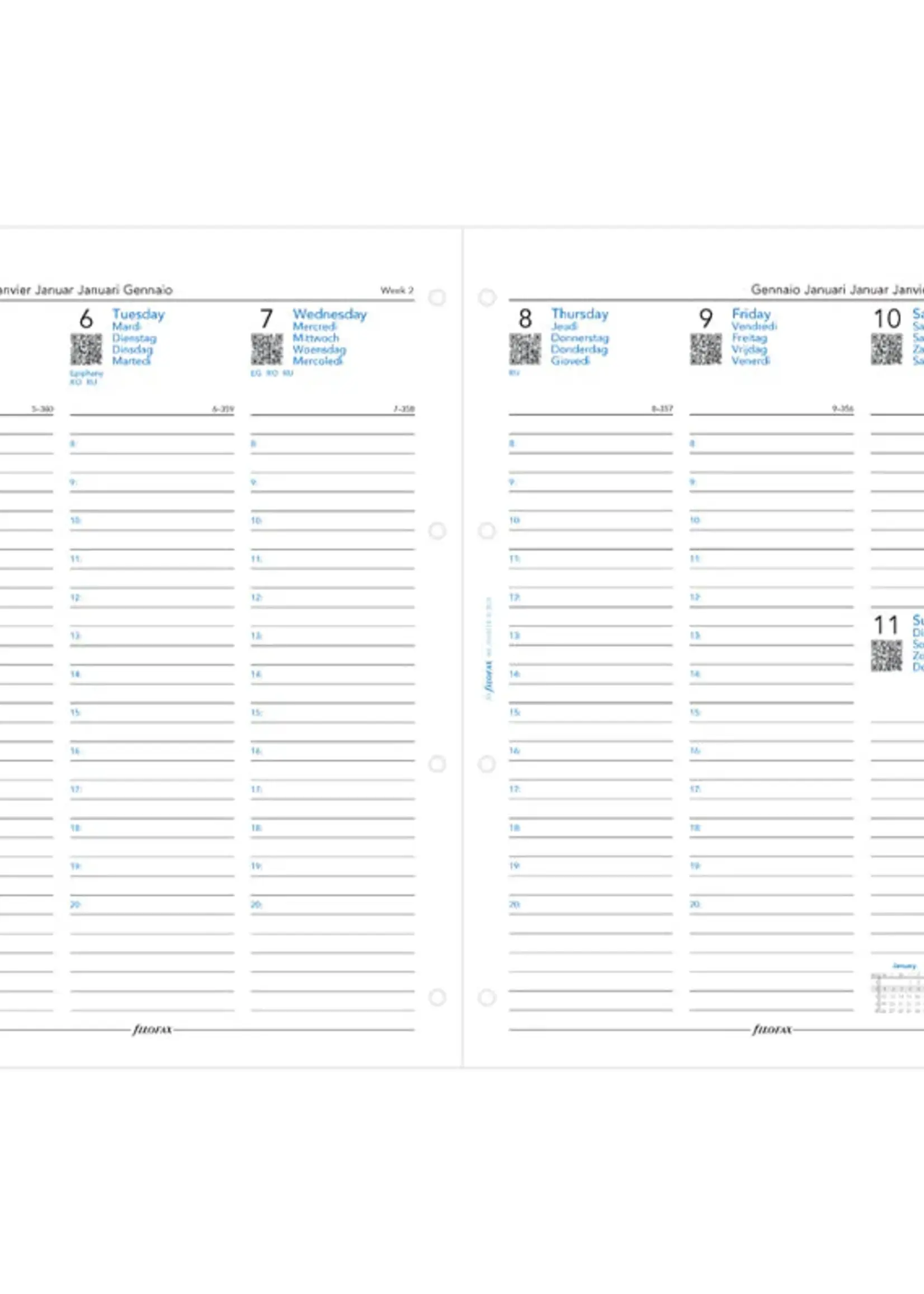 Filofax A4 1W/2S (M)2026