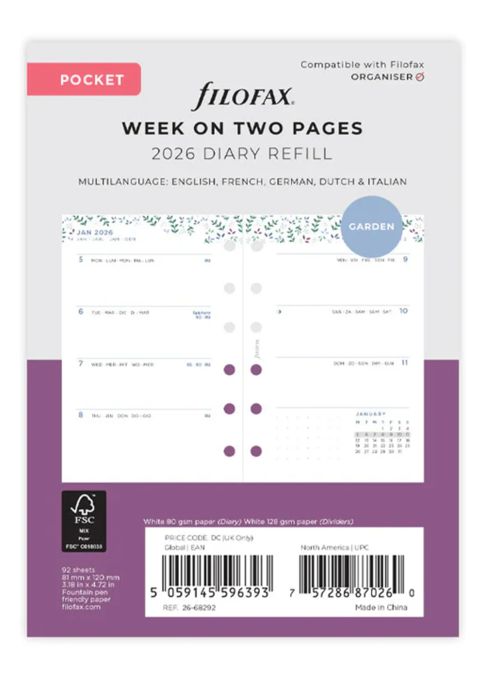 Filofax Garden WTV Illustrated Diary R