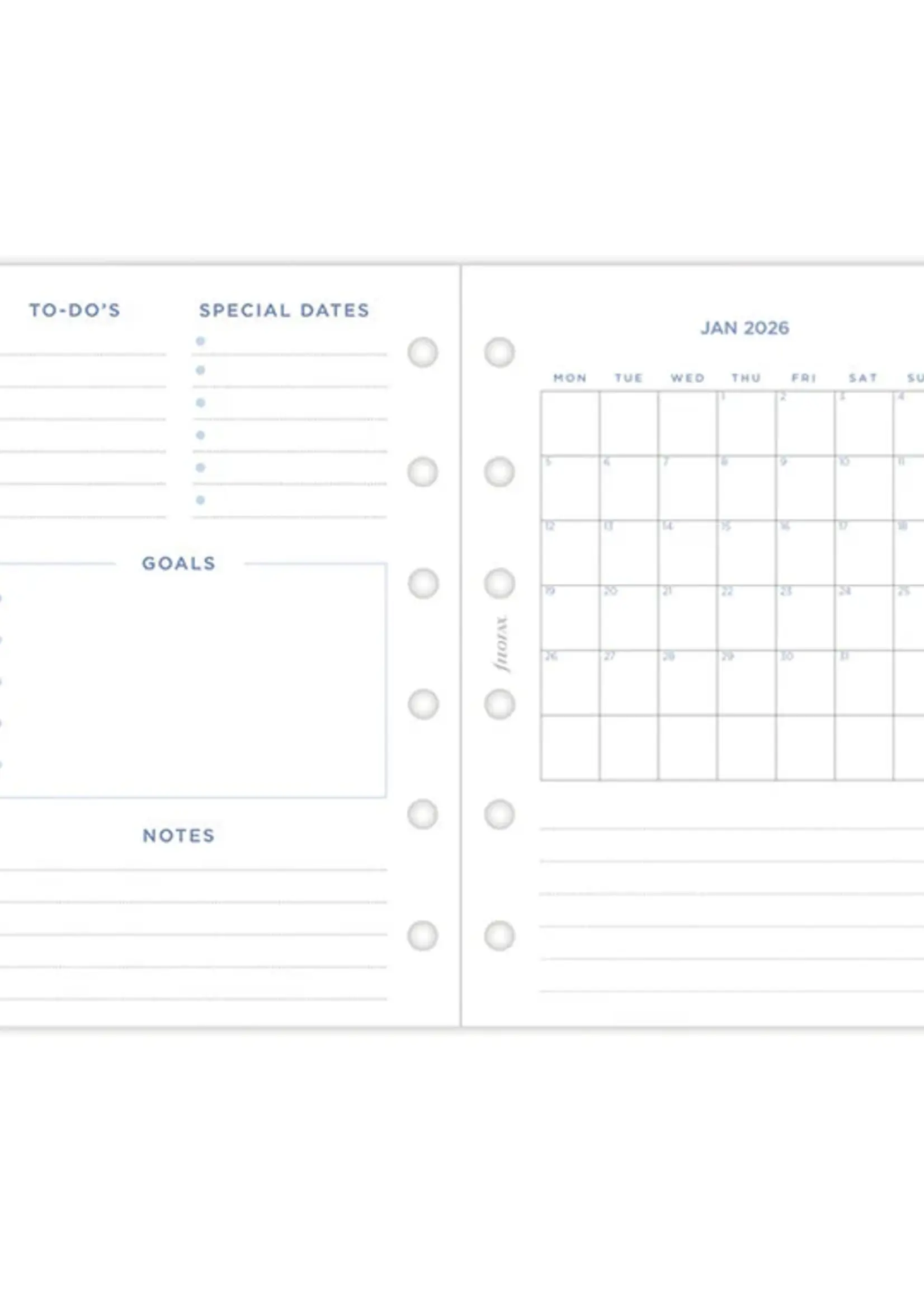 Filofax Garden Kalender 1 Woche / 2 Seiten Pocket 2026