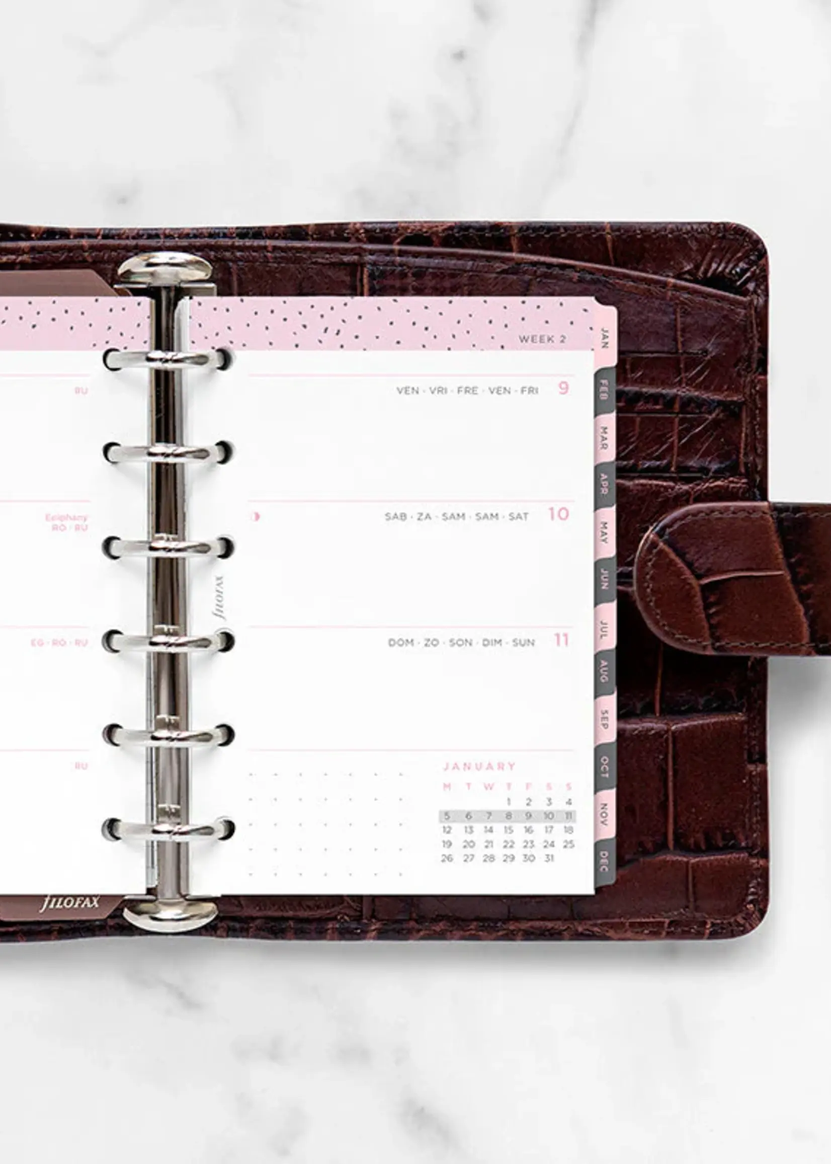 Filofax Confetti Kalender 1 Woche / 2 Seiten Pocket 2026