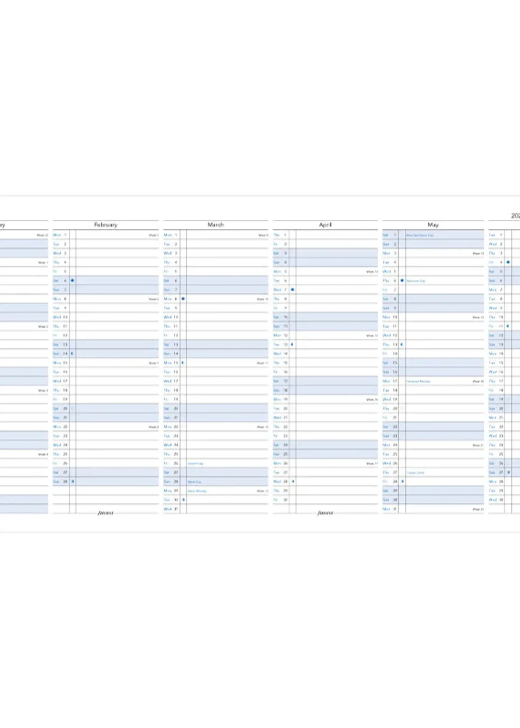 Filofax A4 Jahrespl. (M)2027