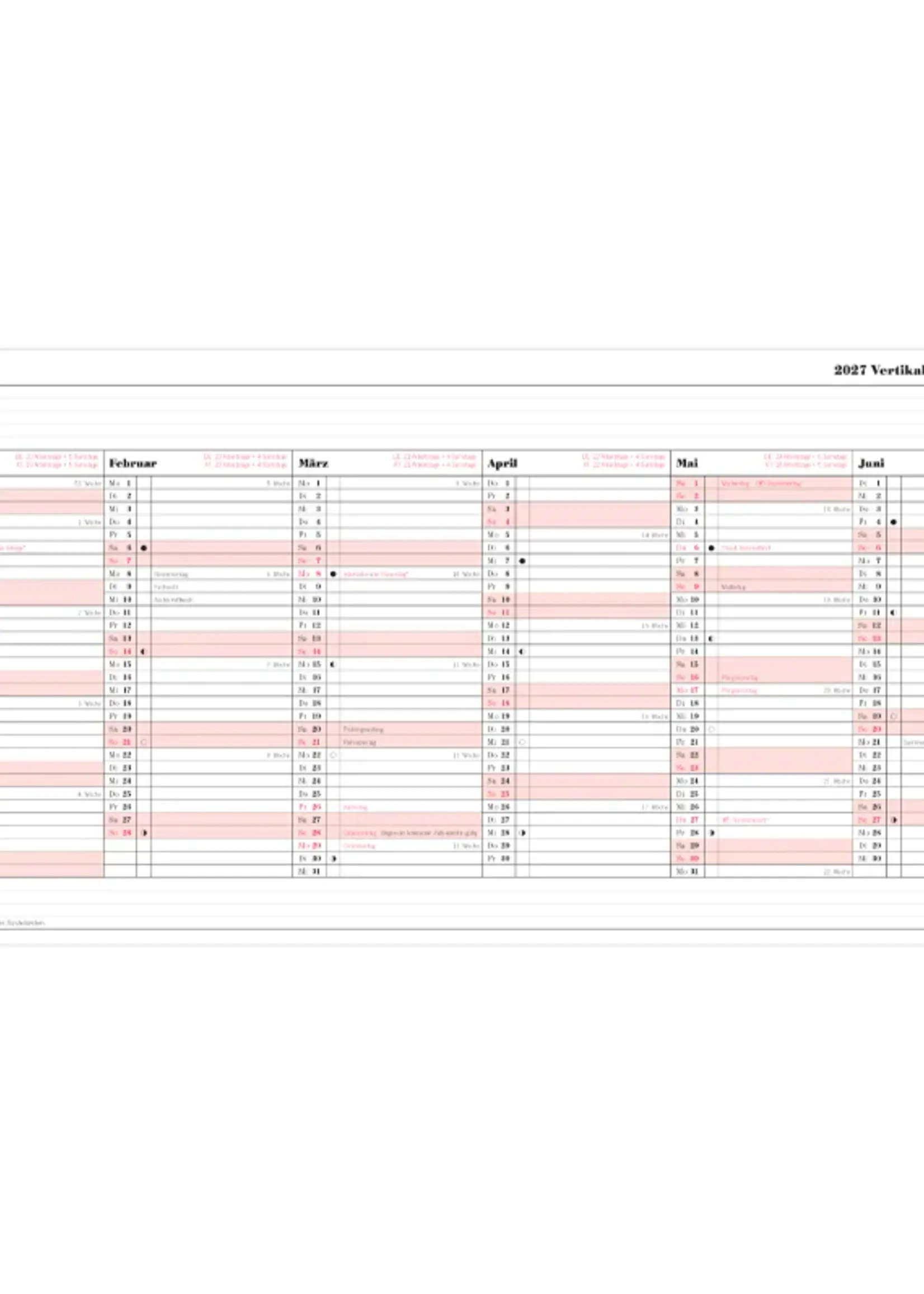 Filofax   Jahresplaner deutsch A5 2027