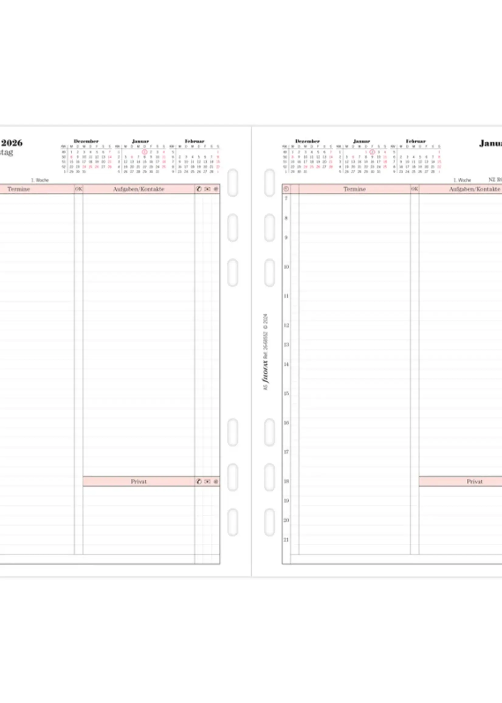 Filofax A5 Prof.1T/1S (D)2026