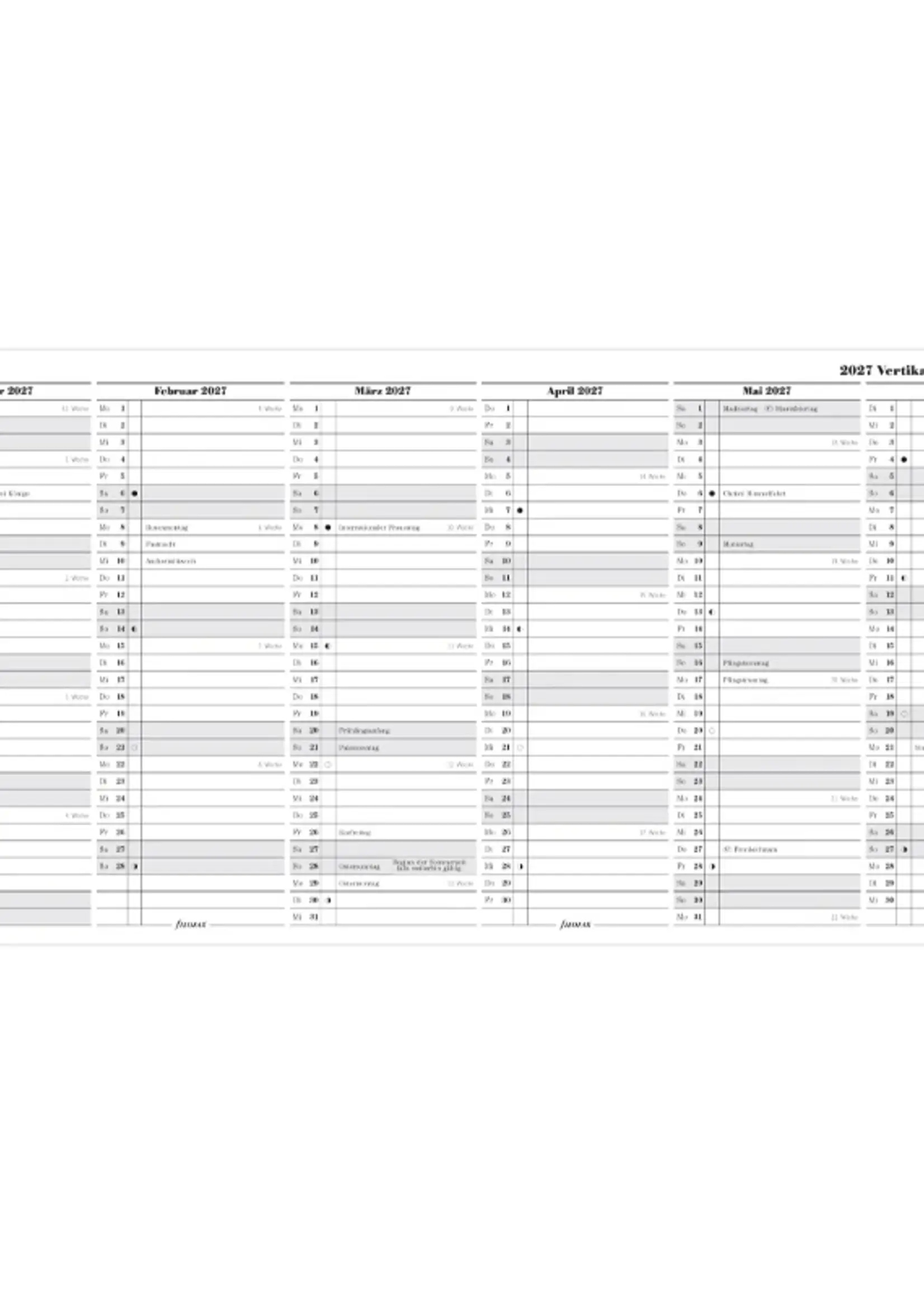 Filofax Jahresplaner deutsch A5 2027