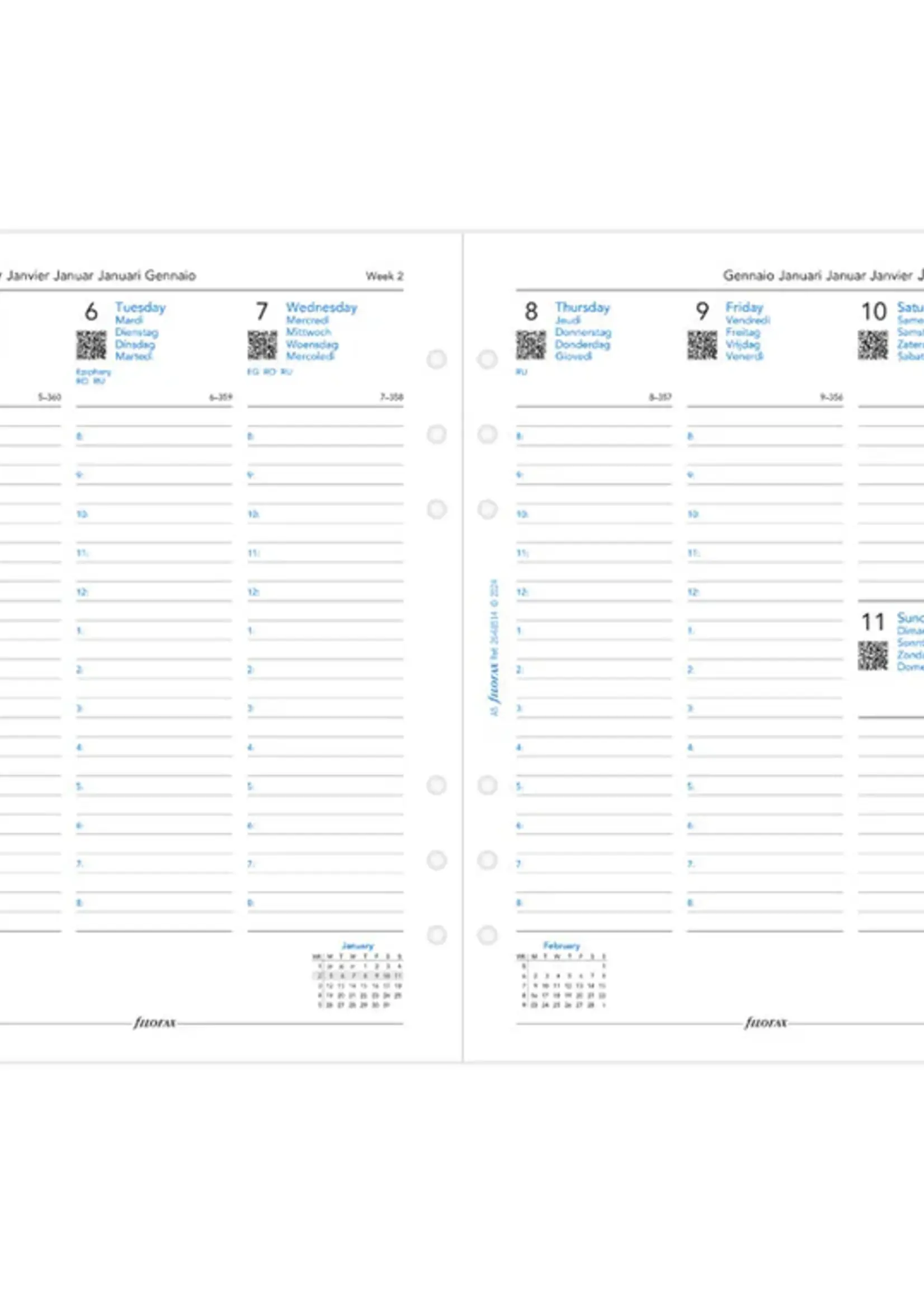 Filofax A5 1W/2S m.Not(M)2026