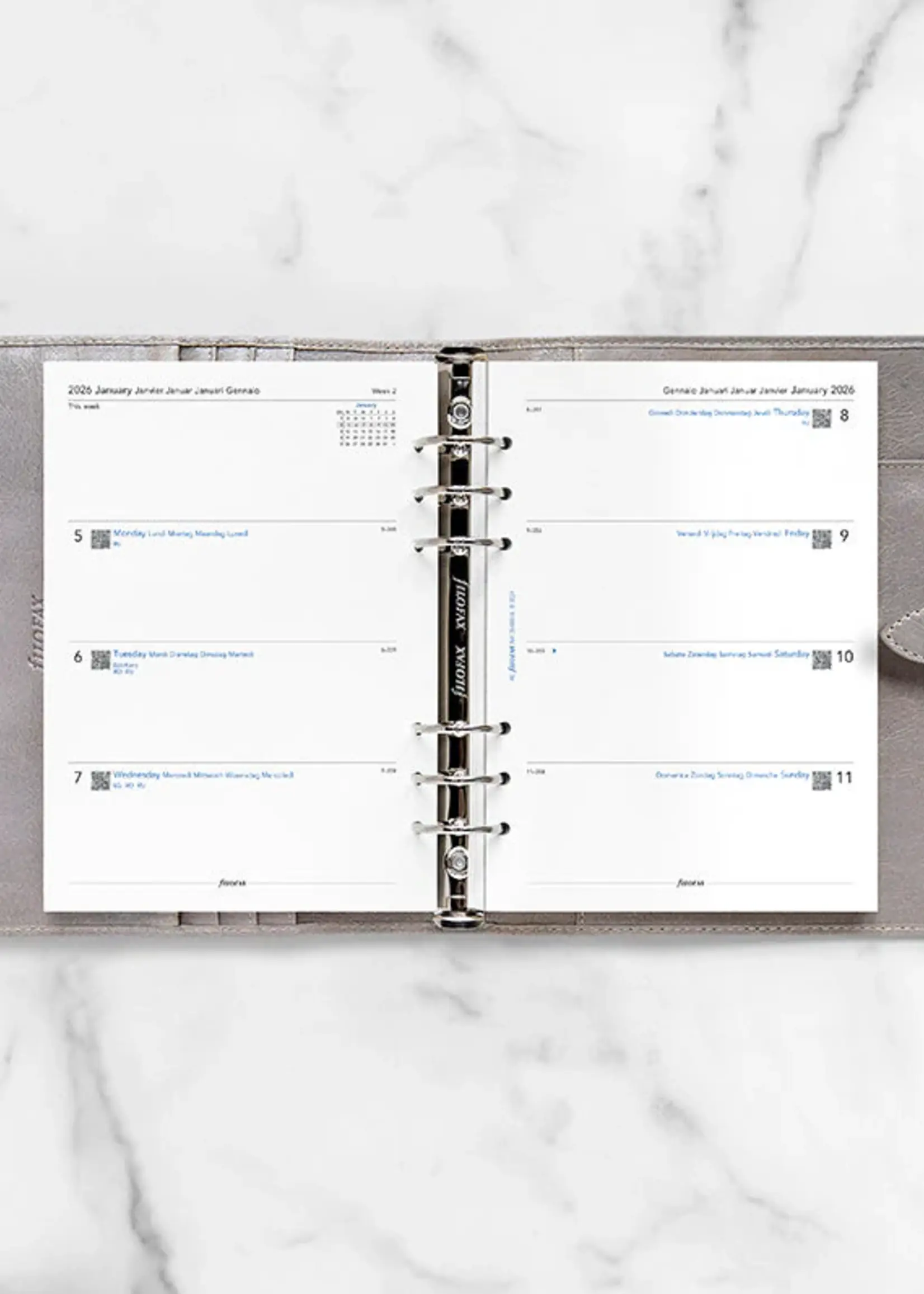 Filofax 1 Woche / 2 Seiten multilingual A5 2026