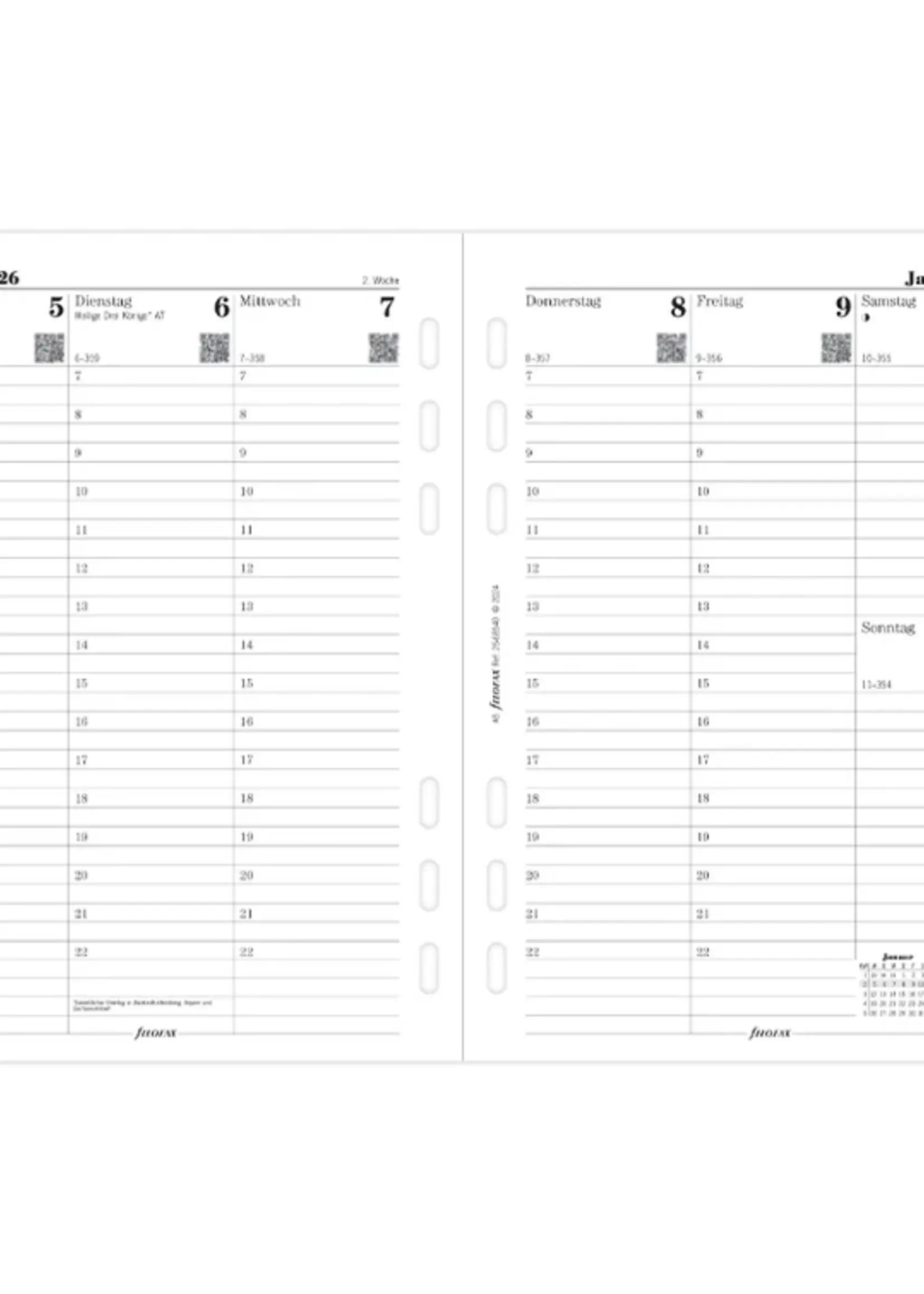 Filofax A5 Multi 1W/2S (D)2026