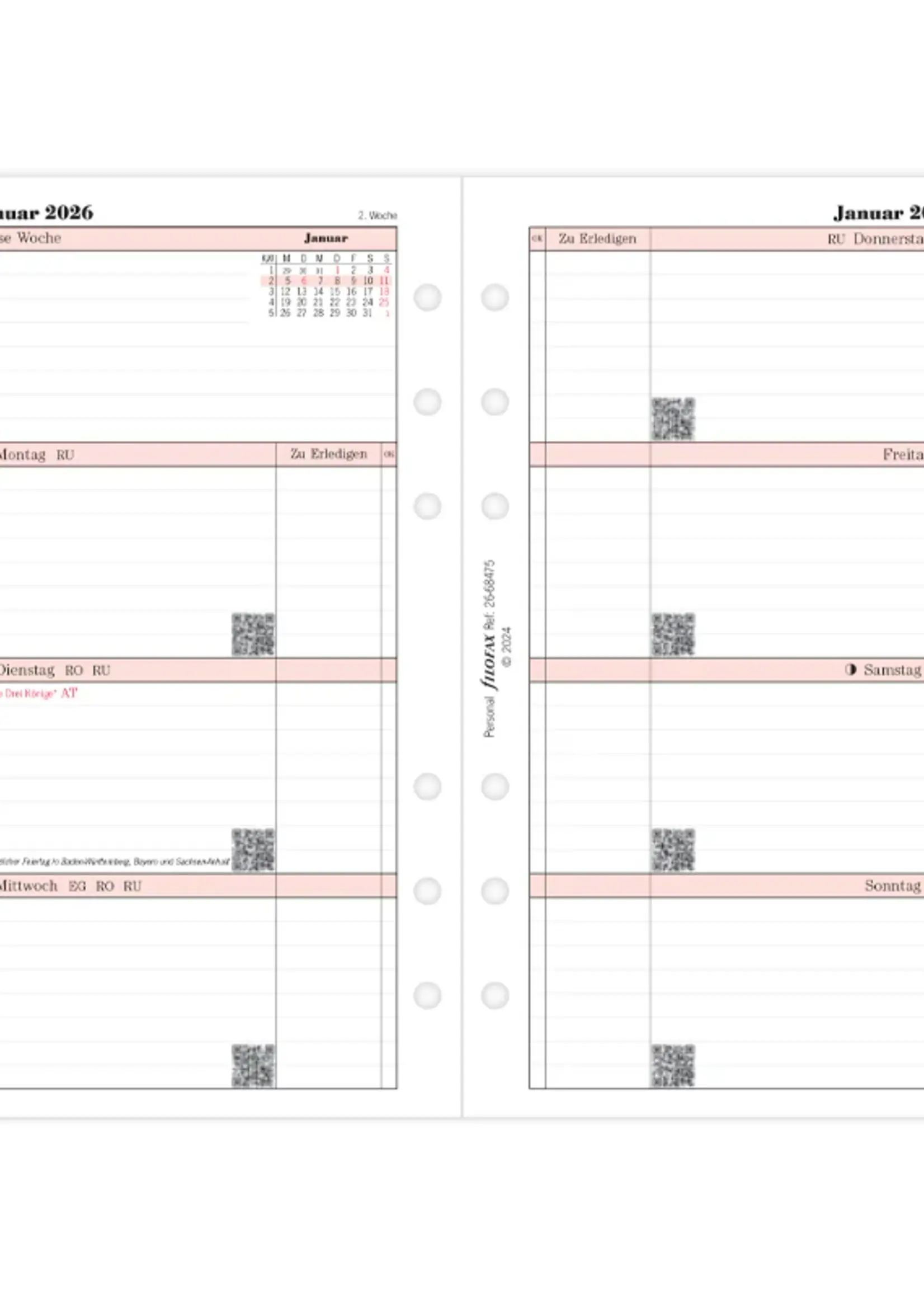 Filofax PER Prof.1W/2S (D)2026