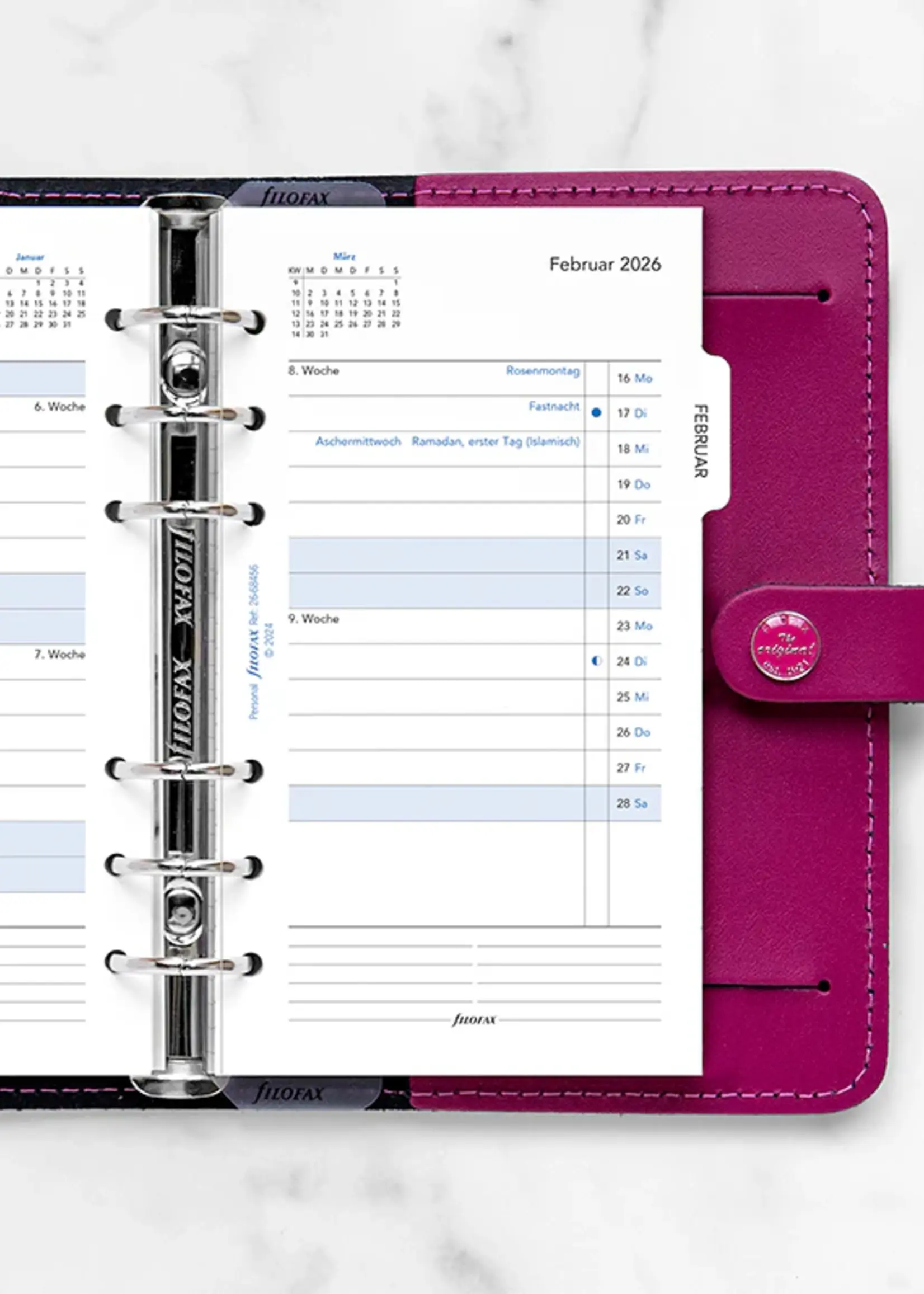 Filofax 1 Monat / 2 Seiten deutsch Personal 2026