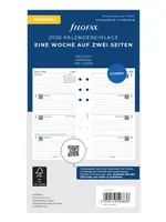 Filofax Kalendereinlage Personal 2026, 1 Woche / 2 Seiten, deutsch