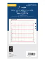 Filofax Monatsplaner Personal 2026 (Leporello), deutsch