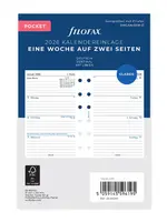 Filofax Kalendereinlage Pocket 2026, 1 Woche / 2 Seiten, deutsch