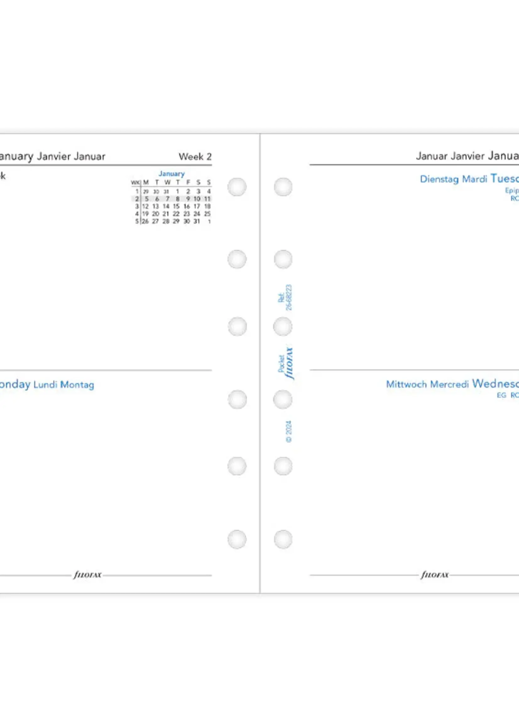 Filofax PKT 2T/1S (M)2026