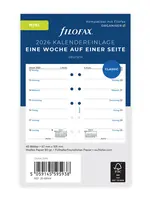 Filofax Kalendereinlage Mini 2026, 1 Woche / 1 Seite, deutsch