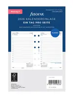 Filofax Kalendereinlage Pocket 2026, 1 Tag / 1 Seite, deutsch