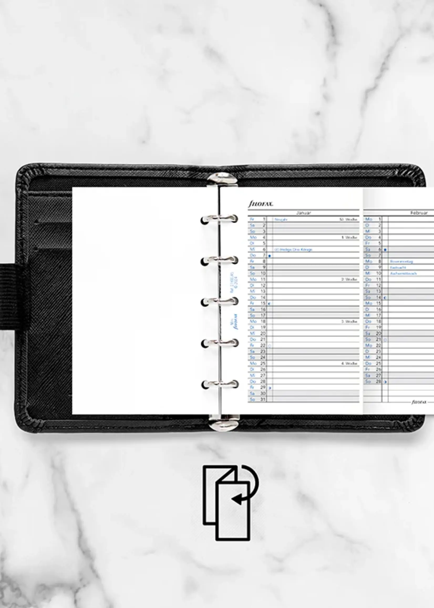 Filofax Jahresplaner Mini 2027, deutsch