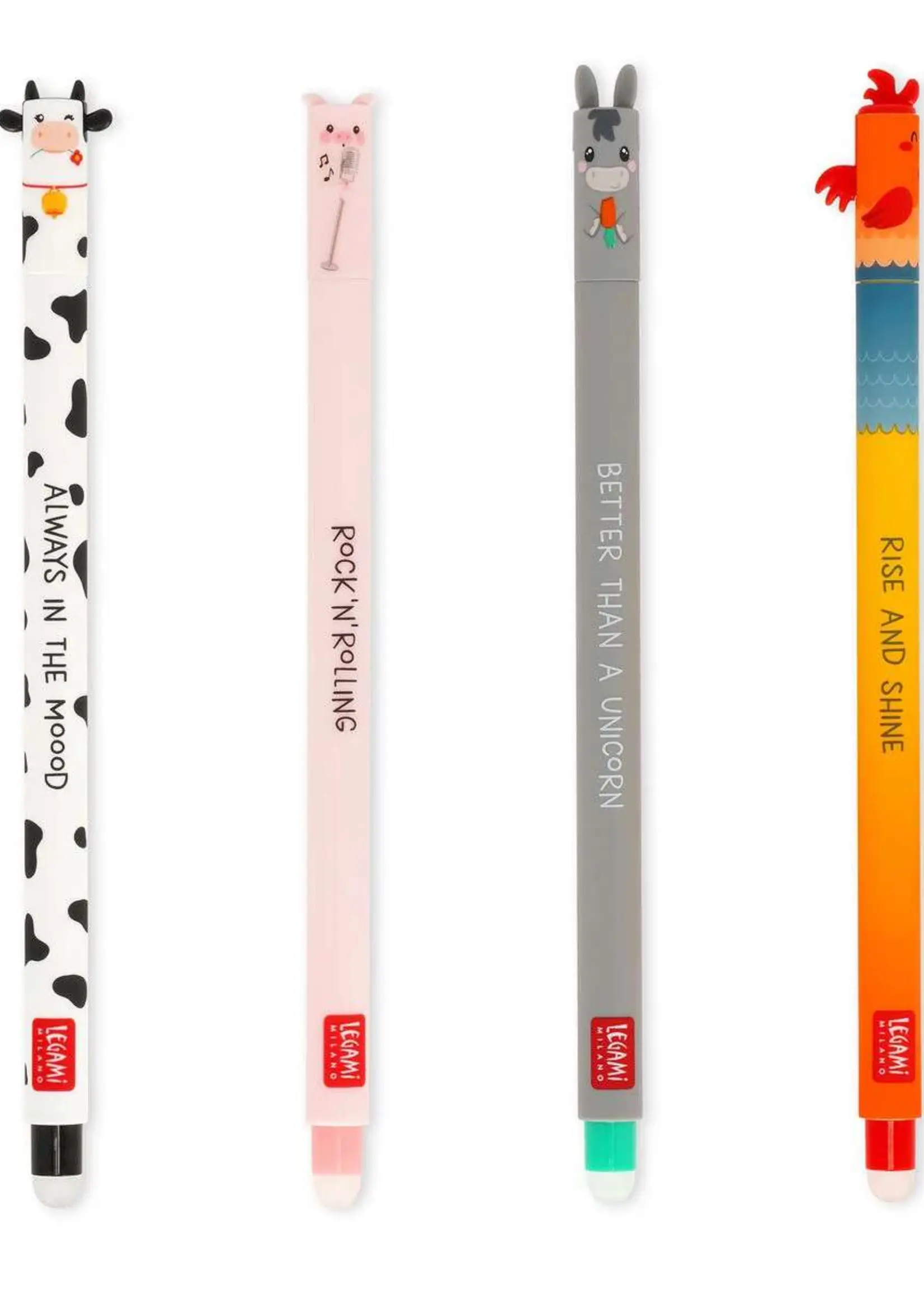 LEGAMI SETOF 4 ERASABLE PENS - COW +
