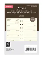 Filofax Kalendereinlage Pocket 2026, 1 Woche / 2 Seiten, deutsch