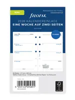 Filofax Kalendereinlage Mini 2026, 1 Woche / 2 Seiten, deutsch