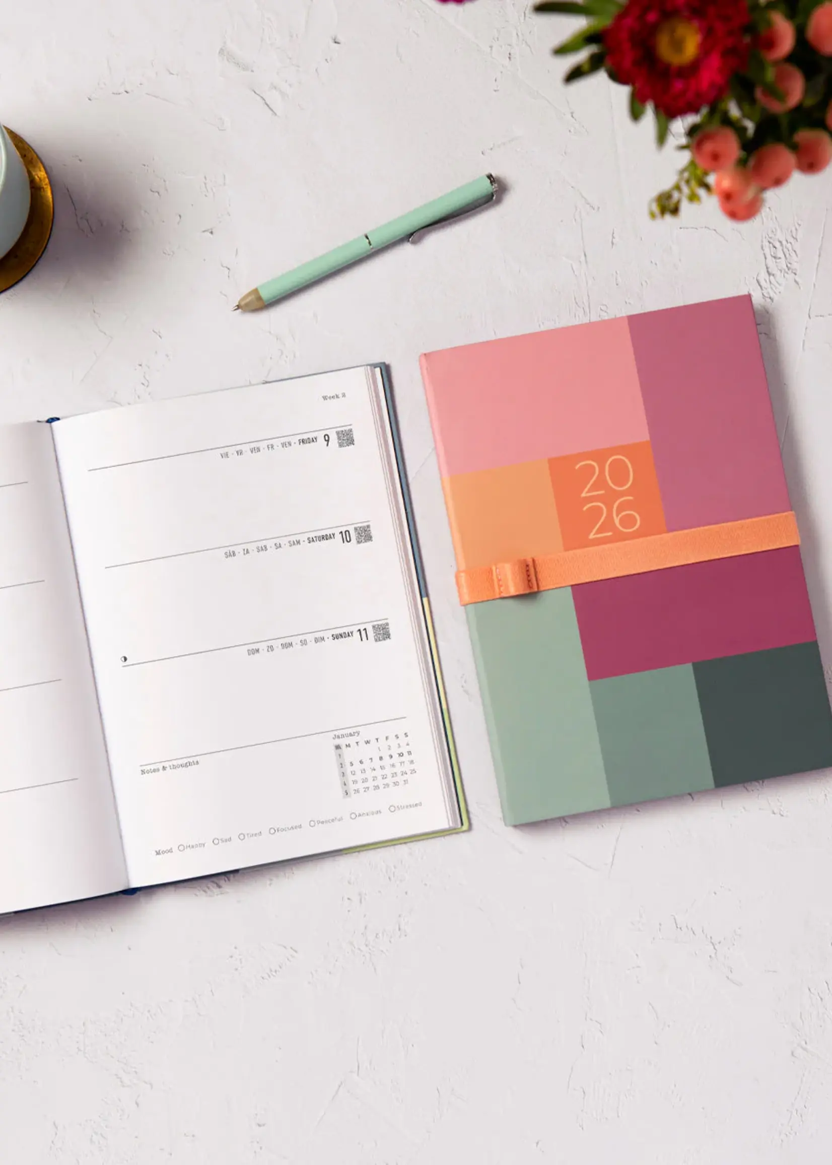 Letts by Filofax Gradient A5 WTV ML Rose 2026