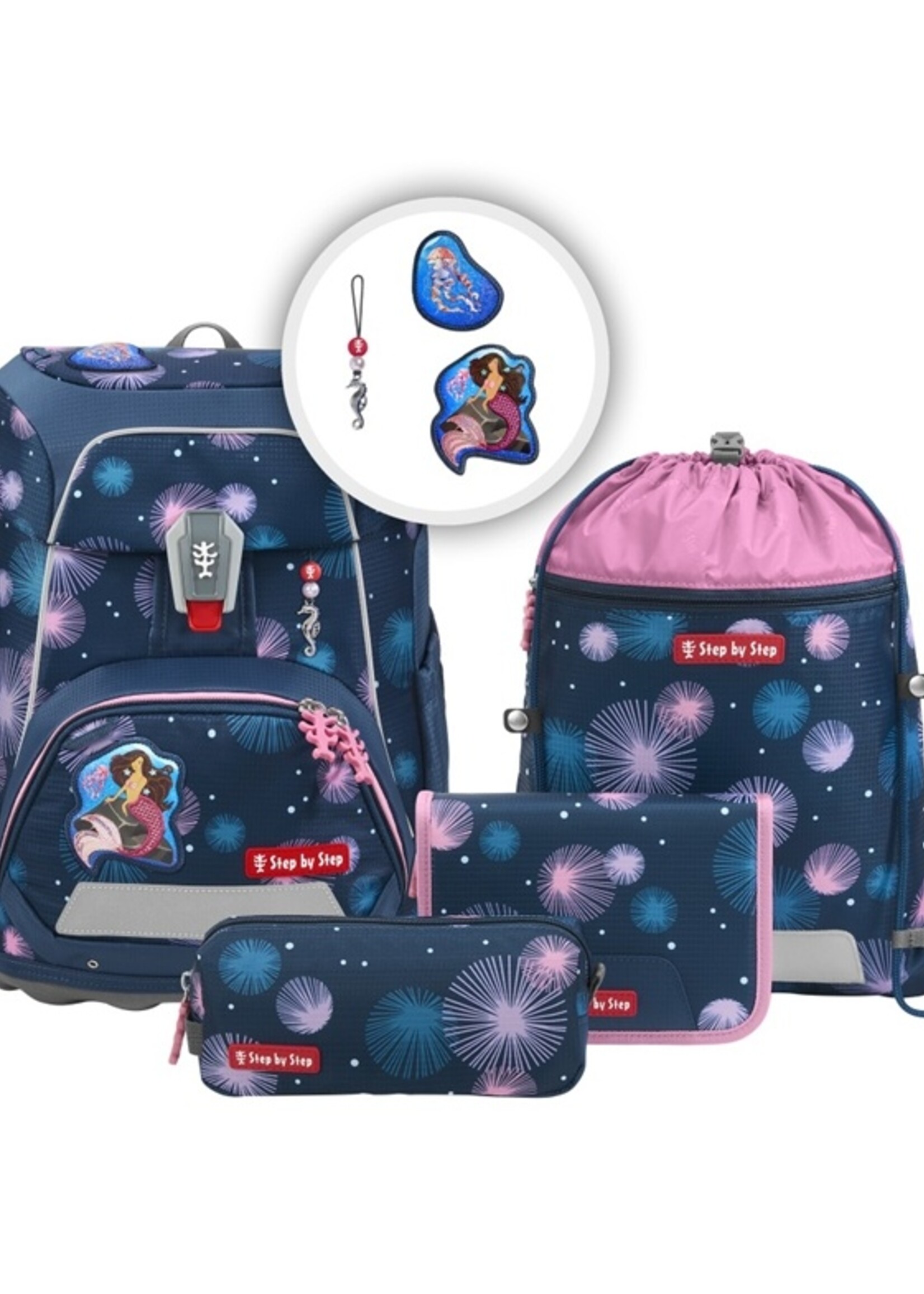 Step by Step FIT Schultaschen-Set Mermaid Delia , 5-teilig