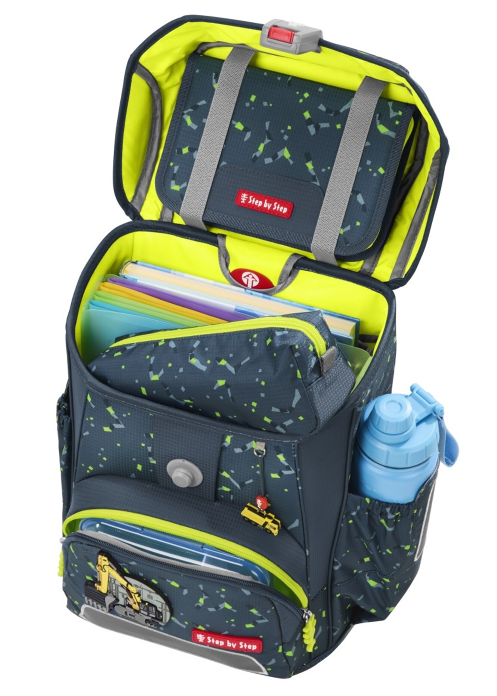 Step by Step CLOUD Schulranzen-Set "Bagger Rocco", 5-teilig
