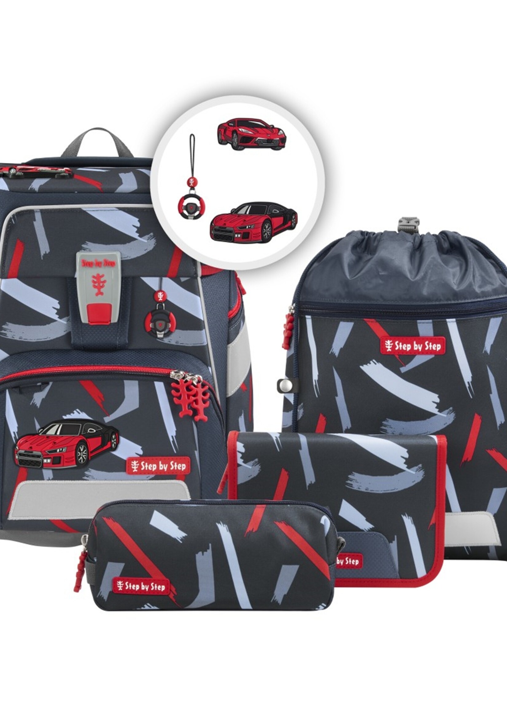 Step by Step SPACE Schultaschen-Set Sports Car Mick , 5-teilig
