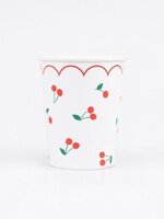 MERI MERI Pappbecher Cherry Pattern (8 Stück)