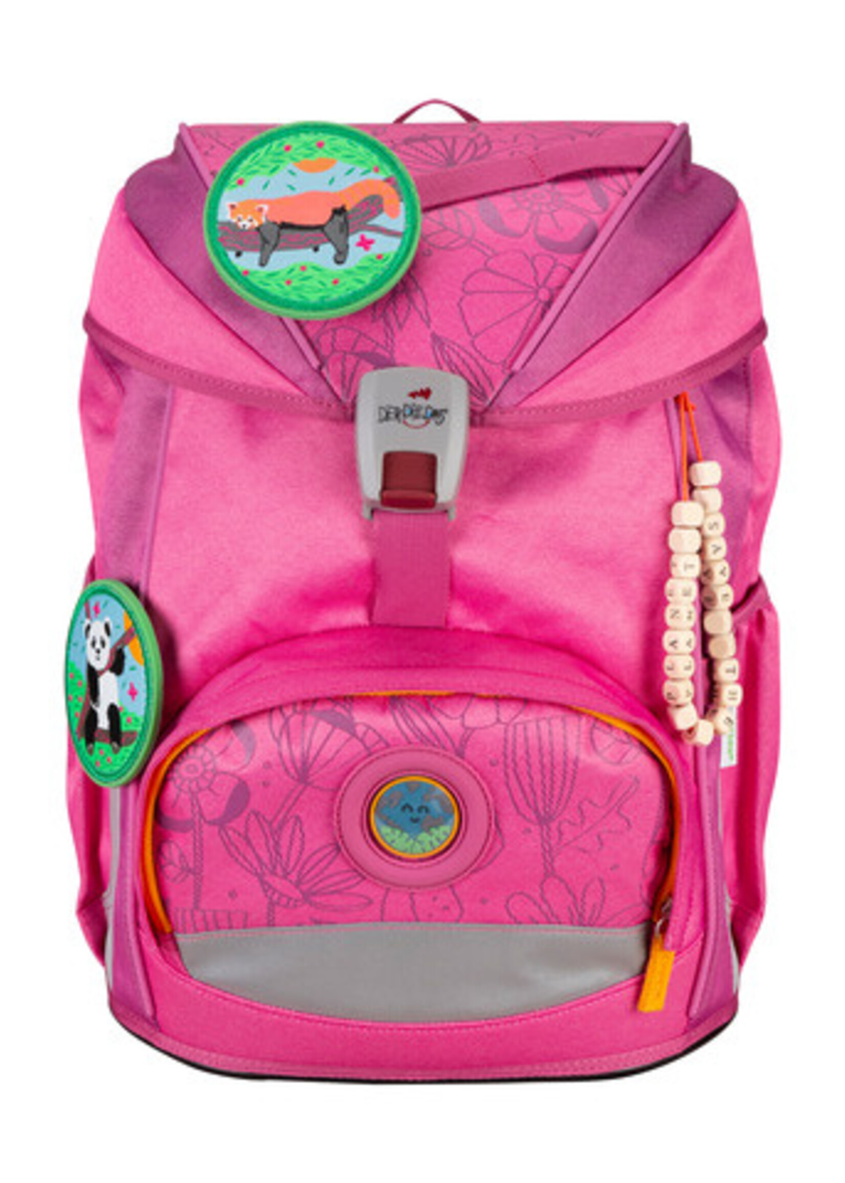 DER DIE DAS Schultaschenset ErgoFlex Eco Pink Planet