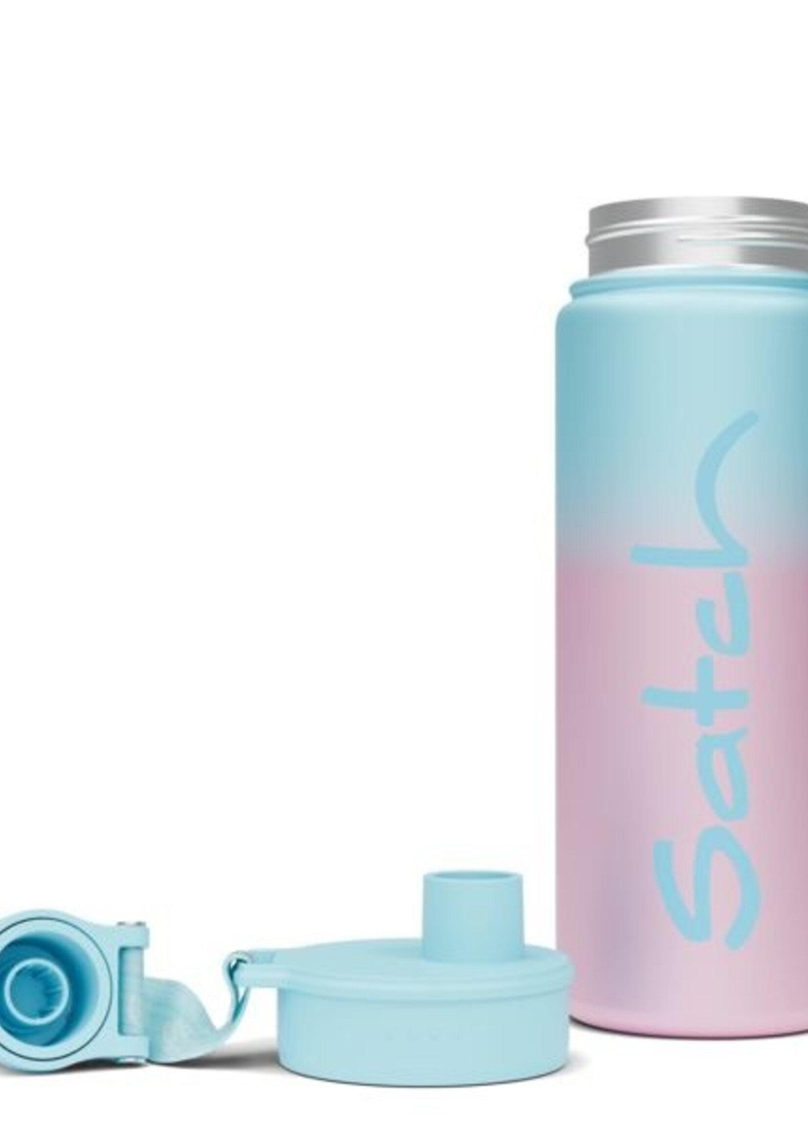 SATCH Light Blue Graffiti Edelstahl Trinkflasche