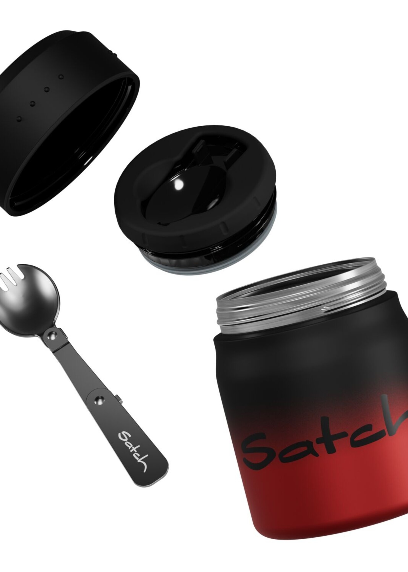 SATCH Black Graffiti Thermo Lunchbox