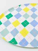 Meri Meri Argyle Dinner Plates (x 8)