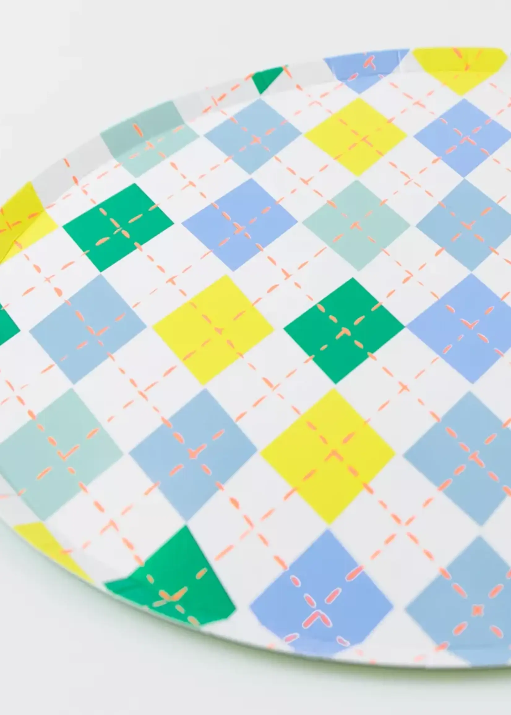 Meri Meri Argyle Dinner Plates (x 8)