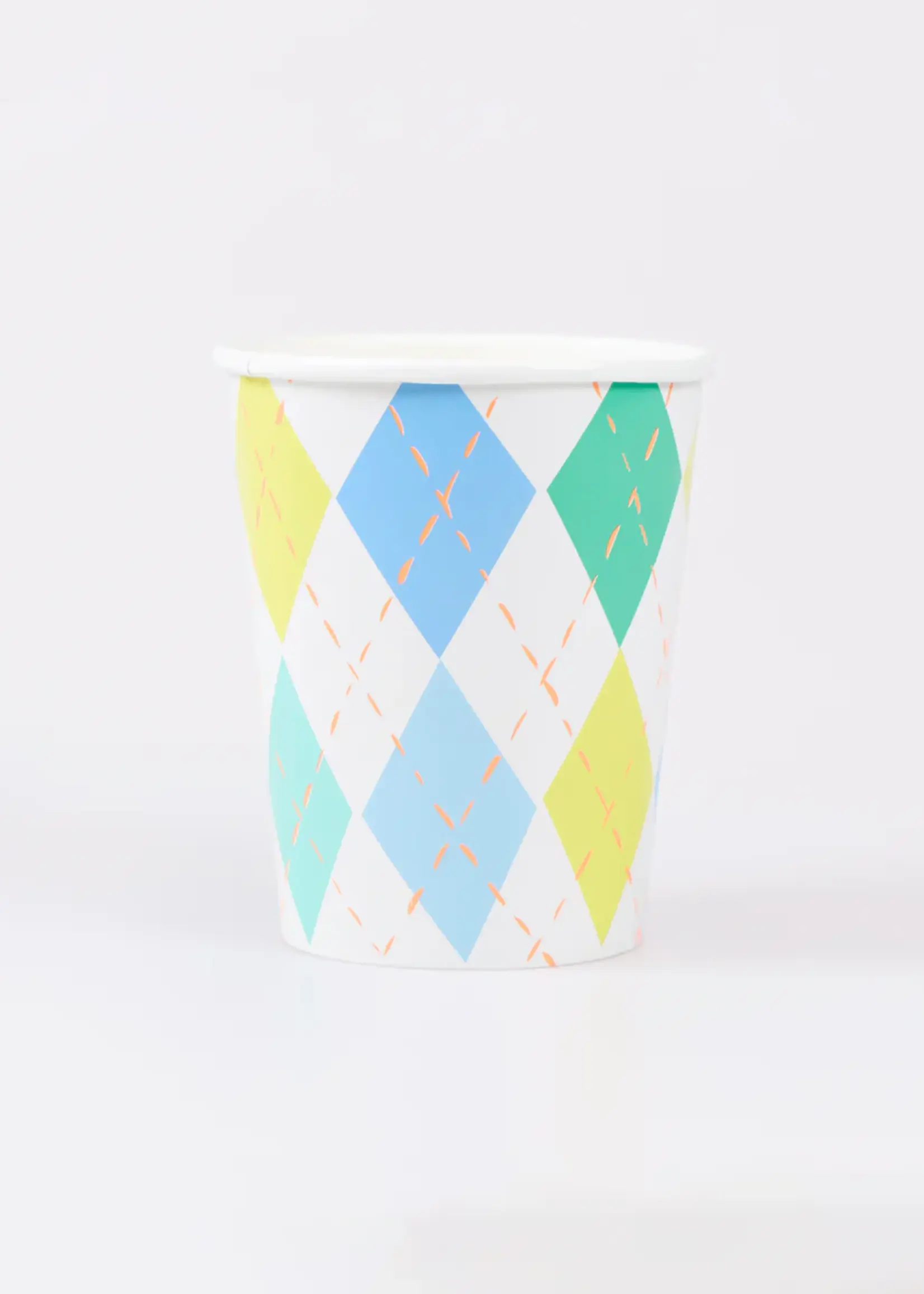 Meri Meri Argyle Cups (x 8) Golf