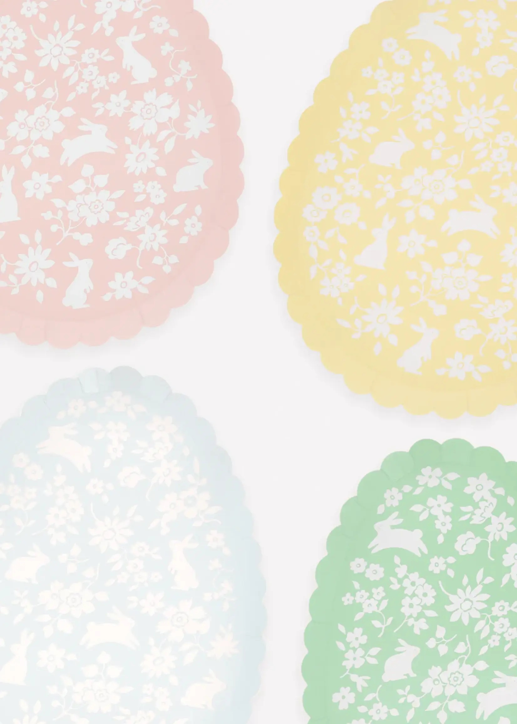 Meri Meri Ditsy Bunny Egg Plates