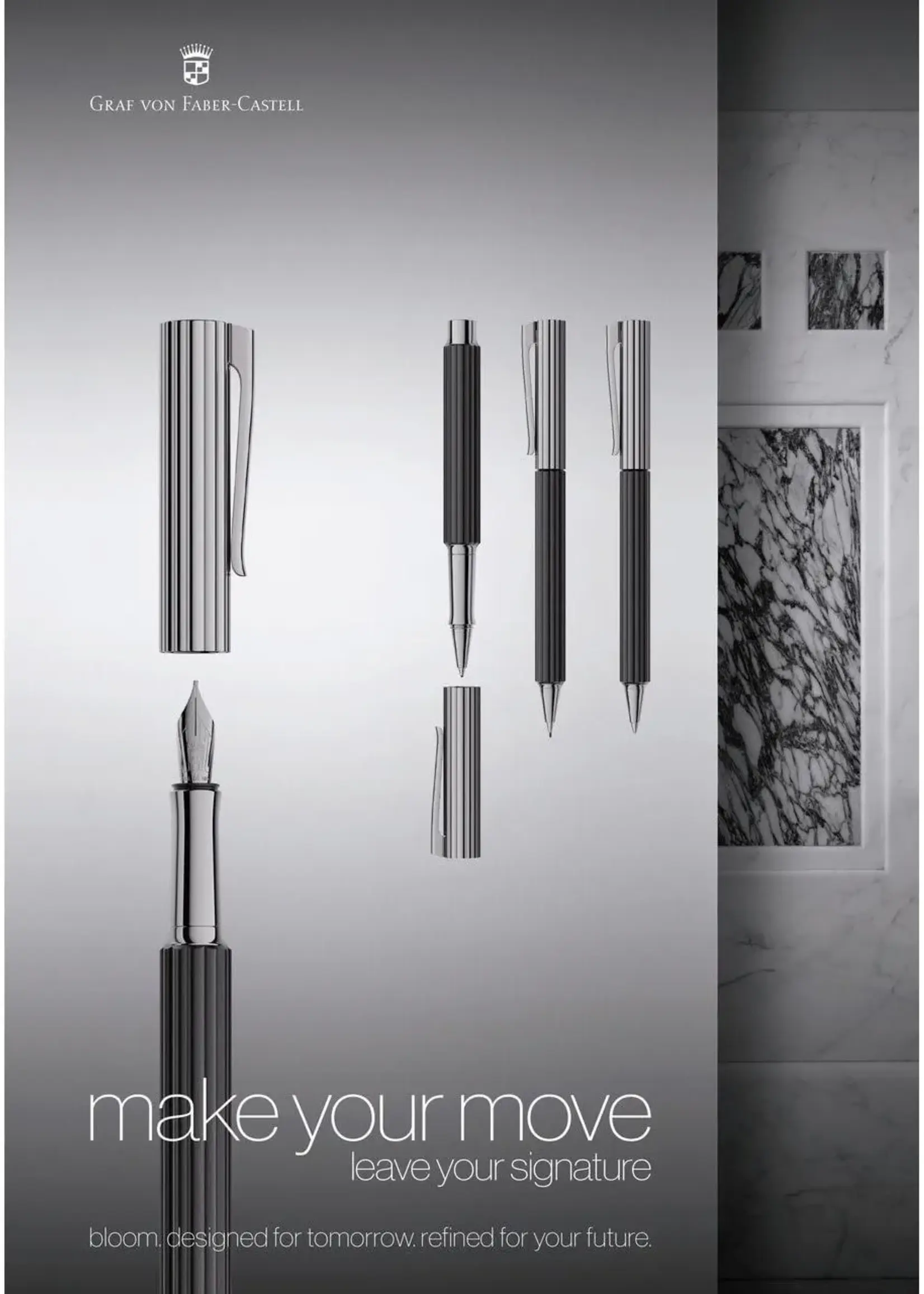 Graf von Faber-Castell Bloom Drehkugelschreiber Ebenholz