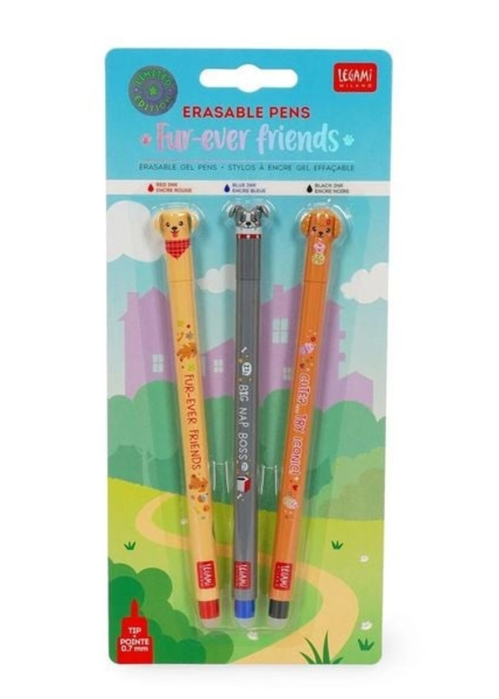 LEGAMI Legami löschbarer Gelstift - Fur-ever friends - Set of 3
