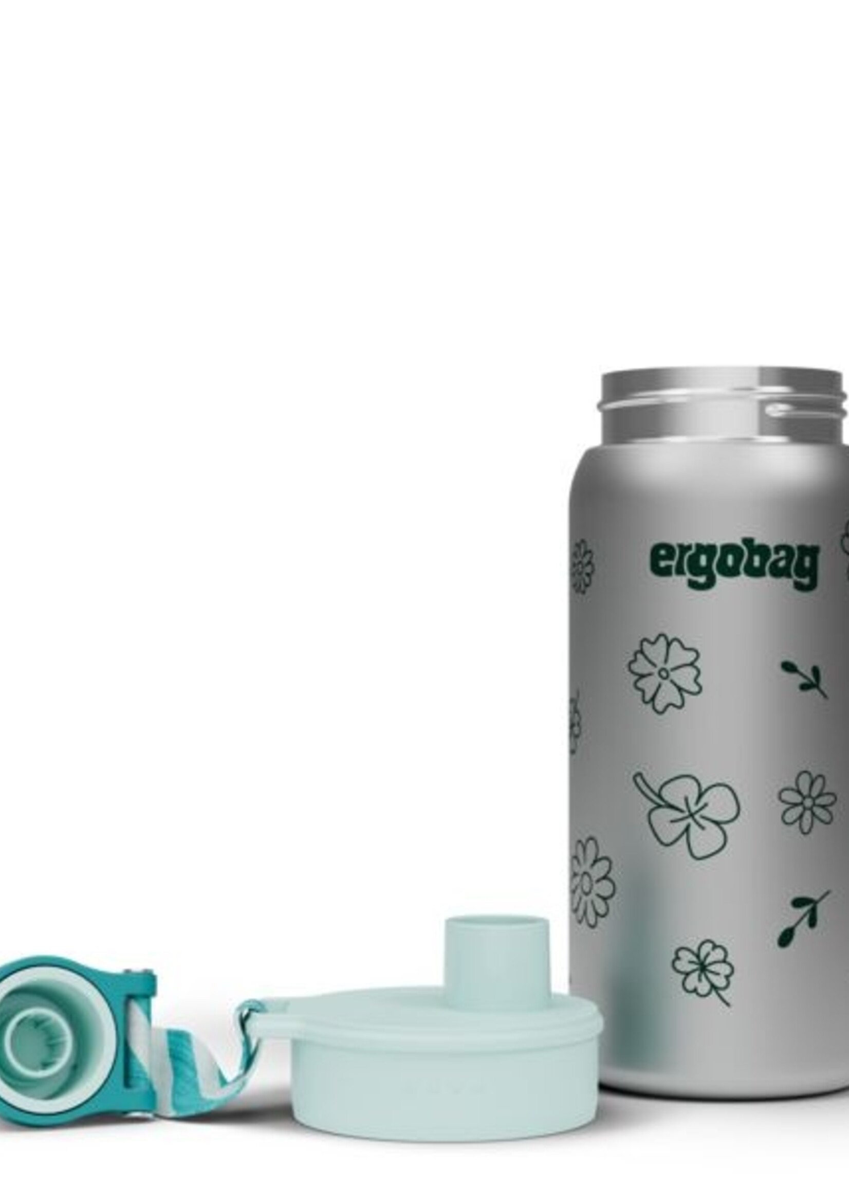 ERGOBAG Blumen Edelstahl Trinkflasche