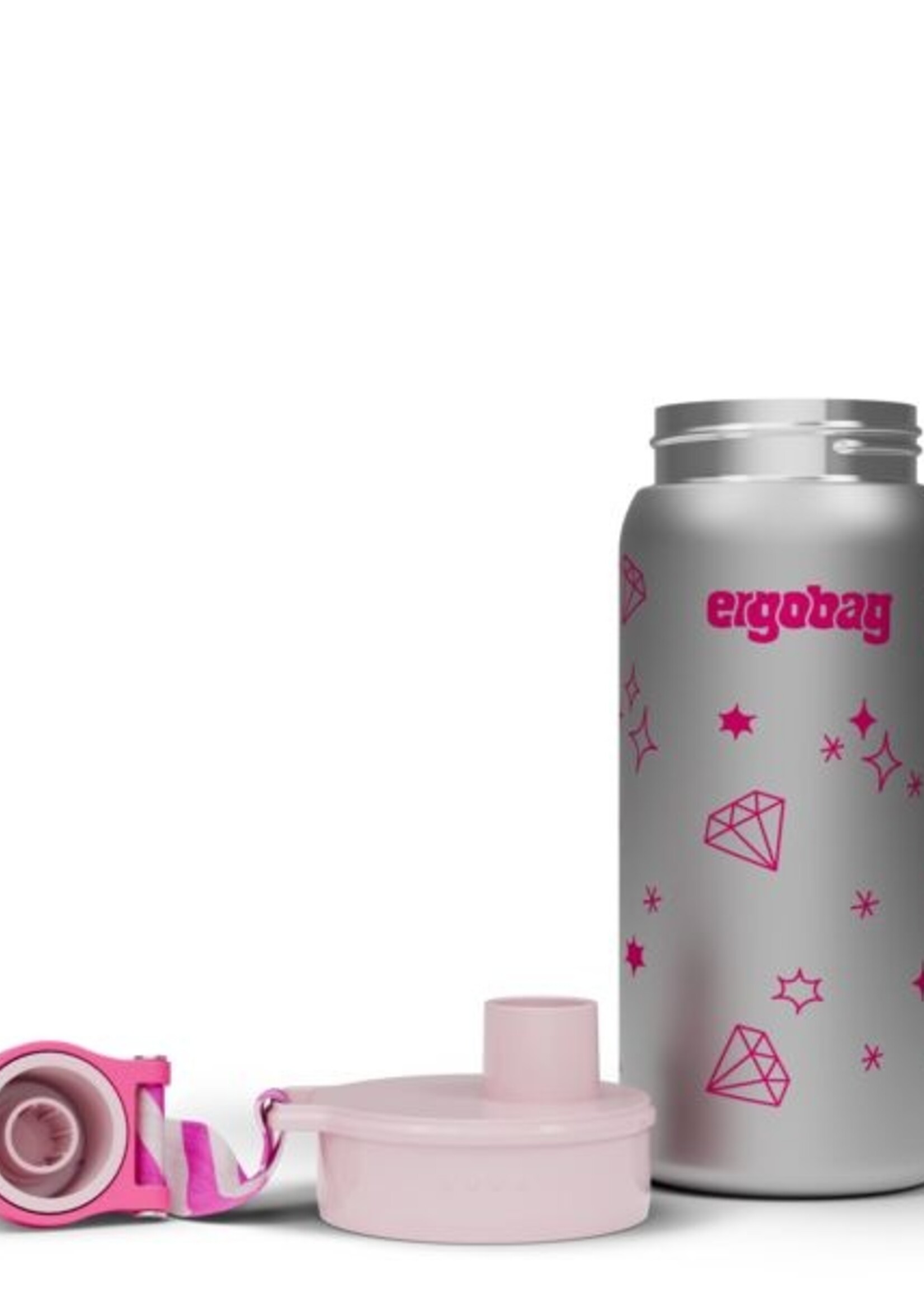 ERGOBAG Glitzer Edelstahl Trinkflasche
